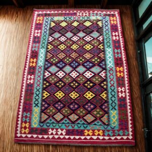 Handwoven Kilim Rug 6×8 ft | Traditional Wool Area Rug