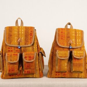 Boho Kilim Backpack — Multi-Pocket Handwoven Wool Bag