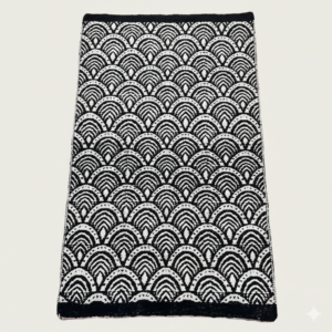 Durree Jacquard Rug 3x5 ft — Monochrome Scallop